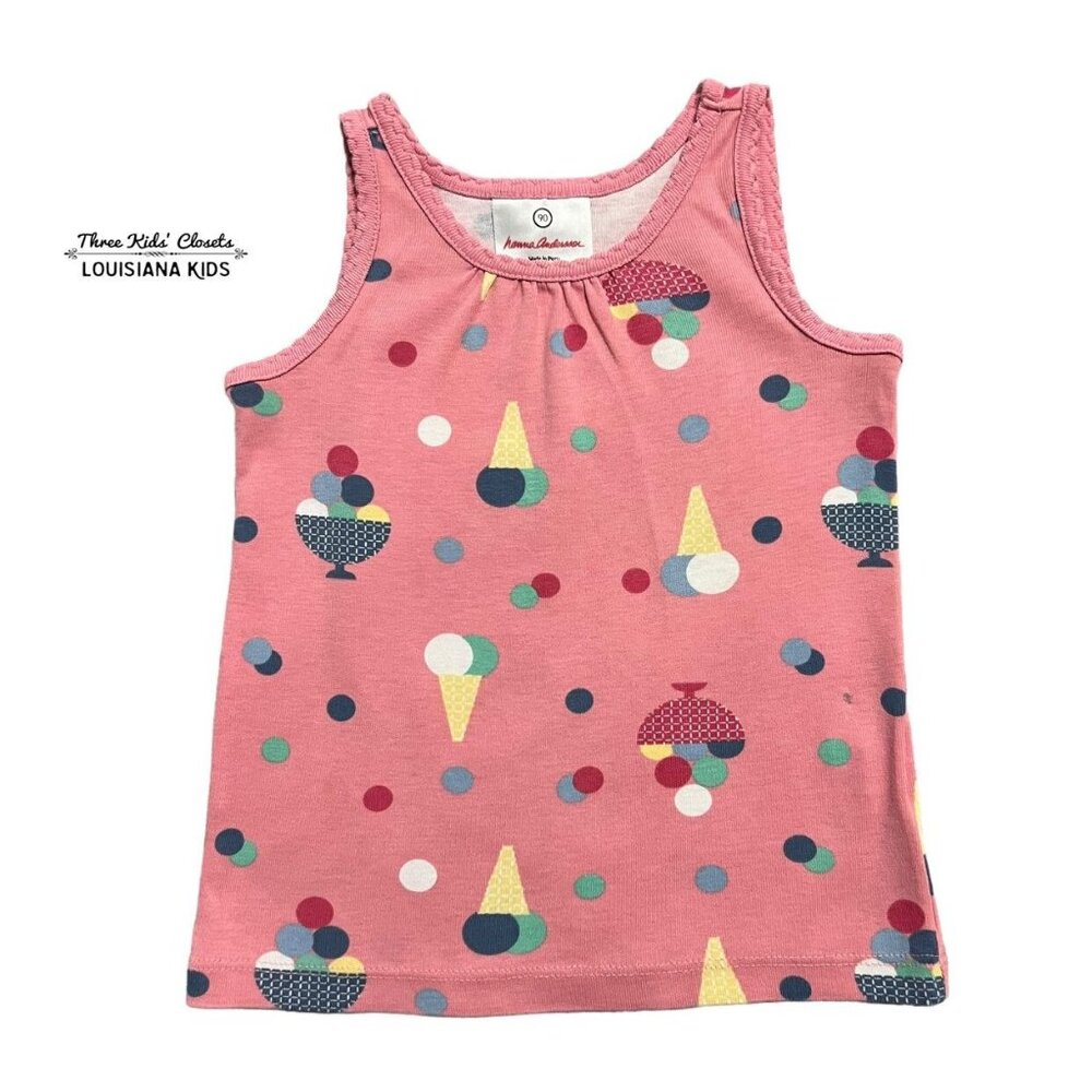 Hanna Andersson Sz 90 (3Y) Ice Cream Tank Top